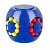 JHBEMAXS Rotating Bean Magic Cube Fidget Puzzle Toys Ball IQ Games (Blue)