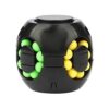 JHBEMAXS Rotating Bean Magic Cube Puzzle Fidget Toys Ball IQ Games (Black)