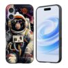 JHYYTUJTYP for iPhone 16 Case,Slim Shockproof TPU Protective Phone Cover with Raised Edges, Anti-Scratch Grip Case for iPhone 16,Astronaut Gorilla in Space