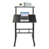 Jiabailie Mobile Stand up Desk,Small Adjustable Standing Desk with Wheels