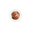 JIAOGE Birthstone Rings for Women - White Topaz Ring Gold Pearl Ring April Birthstone Rings Gold Stackable Rings for Women Non Tarnish White Topaz Jewelry April Birthday Gifts for Women Size 8
