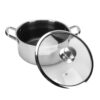 Jiawu 24cm Stainless Steel Soup Pot Ergonomic Durable Stock Pot for Home Cooking 316 Material