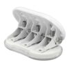 Jiawu 3 Hole Puncher Handheld Paper Punch with Built in Lock (White)