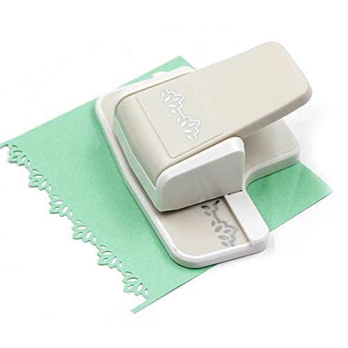 Jiawu Border Craft Punch for Scrapbooking, 9 Shapes Card Making Punch, Tag Shape Paper for DIY Projects Gift Card Making Scrapbooking, Compact Handheld Paper (08 Flourish Pattern)
