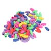 Jiawu Bulk 200Pcs Pencil Erasers for Children, Brightly Colored Top Design, Ideal for Quick Corrections At Home or School