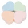 Jiawu Heart Shape Makeup Sponge 4Pcs Soft and Elastic for Even Blush and Foundation Blending