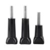 Jiawu Helmet Side Mount Kit Adhesive Mount Lightweight Durable Easy to Use for Skiing Biking Motorcycling PC Black 3pcs
