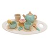 Jiawu Kids Tea Party Set Charming Wooden Tea Toy for Imaginative Play Enhances Communication Skills Ideal for Ages 3 and Up