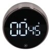 Jiawu Kitchen Timer, LED Countdown Timer Rotating Silent Magnetic Suction with Continuous Light Function, Digital Kids Study for Classroom Cooking Office Gym