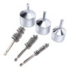 Jiawu Metal Copper Pipe Cleaner Set, Efficient Cleaning Brushes for Pipes 1/2in to 1in, Ideal for Refrigeration and Ventilation Maintenance, Durable Aluminum and Steel Construction, 3PCS