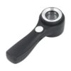 Jiawu Rechargeable Handheld Magnifying Glass 60X with Touch Switch LED Light for Outdoor Exploration