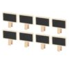 Jiawu Reusable Miniature Chalkboard Signs 50pcs Wooden Blackboard with Clamp for Weddings, Birthday Party Decor, Table Numbers, Name Tags & Food Labels