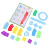 Jiawu Spiral Curve Stencils Art Supplies Kit for Imaginative Children 14 Piece Drawing Ruler Template