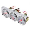Jiawu Universal 3 in 1 Gauge Set Water Temp Volts Oil Press 52mm Triple Gauge Kit for Hot Rods Classic Engines Chevy White Dial Red Needle Mechanical Instrument