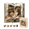 Jigfoxy Wooden Puzzles for Adults, The Cat in the Book Wood Puzzles Adult