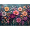 Jigsaw Puzzle 1000 Pieces Embroidered Flower Puzzle Intricate Thread Art, Vintage Botanical Home Decor, for Adults Kids Family Group Play, Good for Beginners