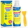 Jigsaw Puzzle Glue 6.76 fl oz, Clear Quick-Dry Sealer with Sponge Tip