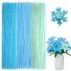 jijAcraft 300pcs Blue Pipe Cleaner, Bulk Chenille Stems for Flowers & Craft