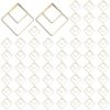 Jiozermi 60 Pcs Gold Square Paper Clips, Stainless Steel Geometric Paper Clips for Office, School & Home - Rhombus Shape Document Organizer for Notes, Photos & Craft Projects