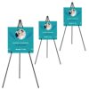JIUYE 63" Instant Easels Stand for Wedding Sign & Posters,Adjustable Metal Easels for Display Painting Canvas,Folding Tripod with Portable Bag by JoyYeux,Black 3Pack