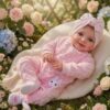 JIZHI Realistic Baby Doll Sunny, 17 Inch Cute Reborn Baby Doll