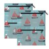 J JOYSAY Ship Sea Pencil Pouch for 3 Ring Binder Pencil Bag