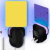 JNKNT Indoor Plug-in Flying Insect Trap, Gnat & Fruit Fly Traps for House Indoor, (1 Device + 5 Refills) Non-Toxic UV Light Fly Trap, Gnat Killer Bug Catcher for Flies, Gnats & Moths - Dark Black