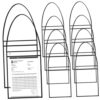 Job Ticket Holder with Multiple Pockets Black Hanging 30 Pcs