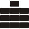 JOINPAYA 10pcs Black Aluminum DIY Name Sign Plate, Blank Metal Name Plate with Strong Material for Office and Cubicle Use