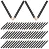 jojofuny 100 Pcs Golf Mini Pencils Wood Pre-sharpened Black Writing Tools
