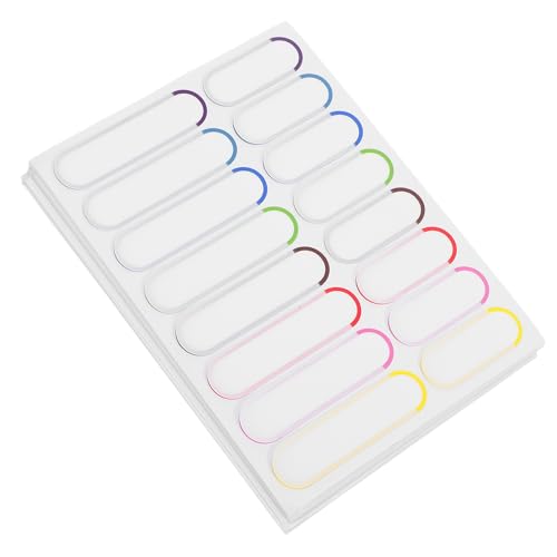 jojofuny 20 Sheets Waterproof Self-Adhesive Name Tags with Writable Surface and Heat Resistant PVC Material for School Supplies and Daycare Bottles, Versatile Labels for Daily Life