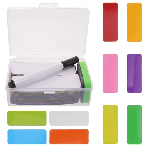 jojofuny 60pcs Reusable Magnetic Dry Erase Name Tags Writable Blank Labels Made of Coated Paper and Magnetic Material for School Classroom and Office Organization with Easy Replacement