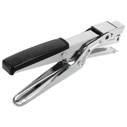 jojofuny Ergonomic Handheld Plier Stapler for No Staples Effort-Saving Desk Stapler with Capacity Precise Stapling Tool for Office School Document Binding and Paper Crafting Black