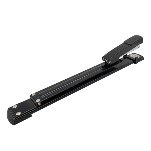 jojofuny Heavy-Duty Multi-Function Long Arm Stapler for Office and Home Use, Sturdy Iron Construction with Quick Stapling and Convenient Storage, Large Desktop Stapler for Binding Documents