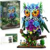 JOJO&Peach Floral Owl Toy Building Set for Adults Women, Gifts for Girl 10+