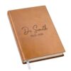 Jojostudios Personalized Vegan Leather Journal, Light Brown, 5.7x8.2 in