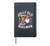 Jolly Old Mailman Christmas Gnome Holiday Fun Hardcover Journal, Black
