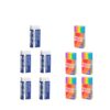 JOMPENS Erasers Set, 10 Pack Rectangular Pencil Erasers, 5 White and 5 Rainbow Erasers, Precision Pencil Erasers for Drawing Sketching Correction School Supplies and Office Supplies