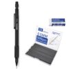 JOMPENS Mechanical Pencil, 0.5mm Metal Drafting Pencil with 500 2B Lead Refills, Built-in Eraser, Anti-Slip Grip for Drawing, Sketching, Writing and School