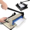 JOMRTS Heavy Duty Guillotine Paper Cutter with Blade Lock and Automatic Clamp, Cuts Up to 400 Sheets for Paper, Leather, PVC, and Non-Woven Fabrics,White-A3