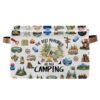 JOPJOLIW Camping Rectangle Storage Basket - Camping Themed Collapsible Storage Baskets with Handles - Camp out in the Wild Storages Bin for Kids Clothes, Gifts, Books, Toys