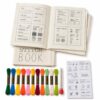 JOQIRORY Beginner Embroidery Stitch Book with Fabric Pages, 24 Essential Stitches in Structured Learning Order for Adults, DIY Sewing Kit with Multiple Graphics, Practice Patterns
