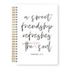 JOQUXI A Sweet Friendship Refreshes The Soul Spiral Notebook 5.5x8.3 Inch