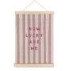 JOQUXI How Lucky Are We Dusty Pink Wall Art Poster Hanger Frame 12x16 In