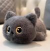Jorkei Weighted Grey Cat Stuffed Animals, 1.2 lbs Weighted Grey Cat Plush, Cuddly Soft Weighted Plushie Pillow Gift for Girls Boys (12")