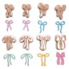 Jouiua 8 Shapes Bow Polymer Clay Cutters Set for DIY Earrings Making, Bowtie Conquette Clay Jewelry Crafting Kits, Long Ribbon Clay Molds for Jewelry Maker