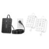 JouleLoom Surge Protector Power Strip 1 Black & 2 White, 6FT Flat Plug