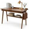 Jovyn Celest 47 in Solid Wood Writing Desk, Walnut
