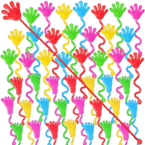 Jowwcen 2000 Pcs Sticky Hands Feet Bulk Party Favors for Boys Girls Stretchy Sticky Hand Feet Goodie Bags Stuffers for Classroom Prizes End of Year Student Gifts Birthday Trinkets