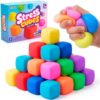JOYIN 24PCS Slow Rising Stress Cube, Cube Squishy Toys, Slow Rising Squishy Fidget Sensory Toy, Soft Squeeze Gift for Adults and Kids, Birthday Gifts, Office Desk Decompression Toy, Party Favors
